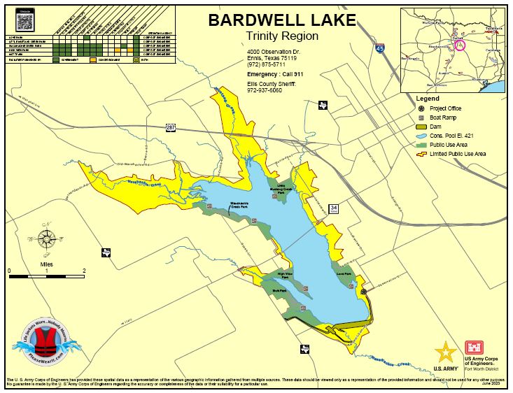 Bardwell Lake Map