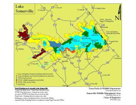Lake Somerville Depth Chart