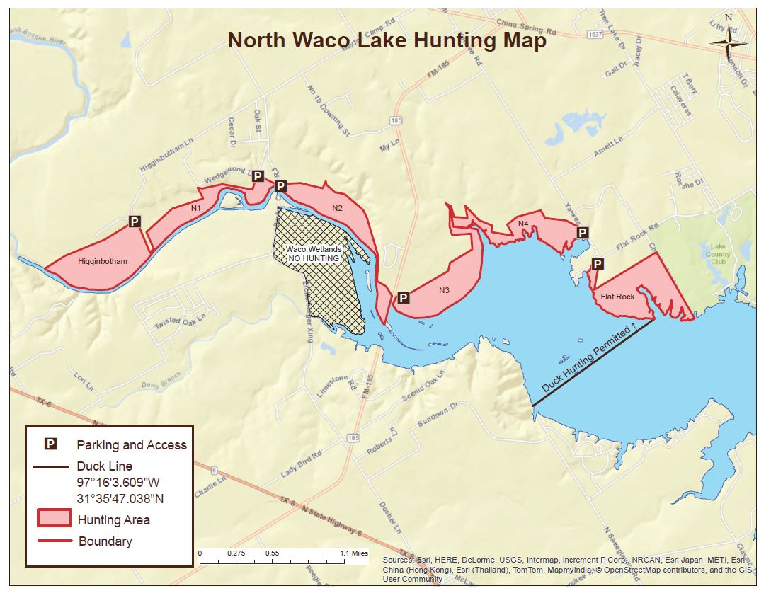 North Waco Hunting Map