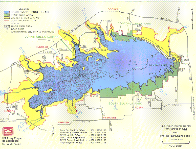 Jim Chapman Lake Map