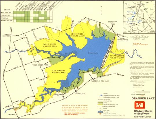 Granger Lake Fishing Map Maps