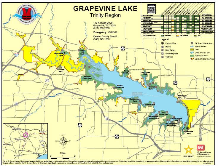 Grapevine Lake Map