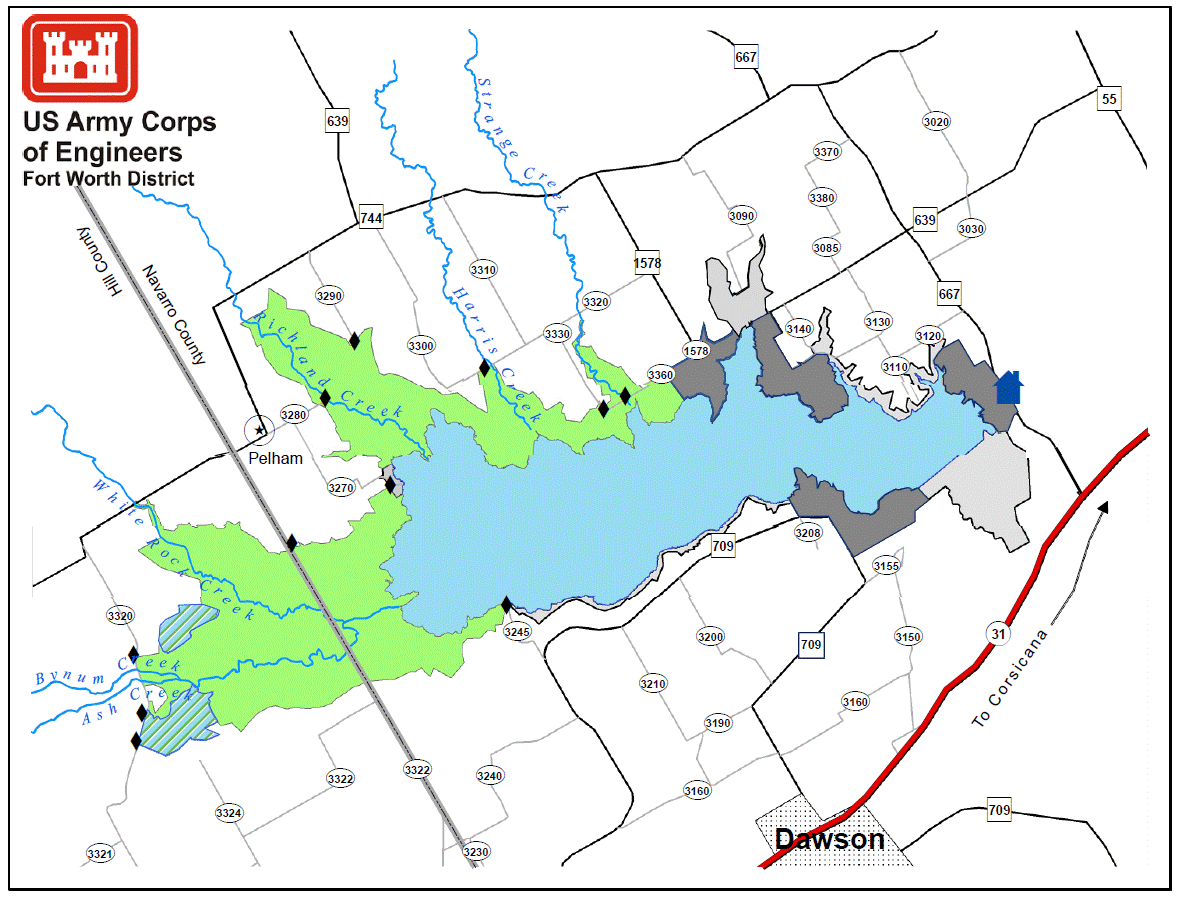 Navarro Mills Lake Hunting Map