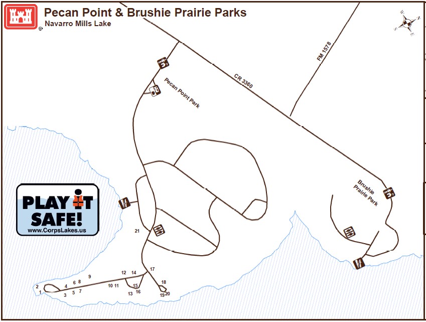 Map of Pecan Point Park