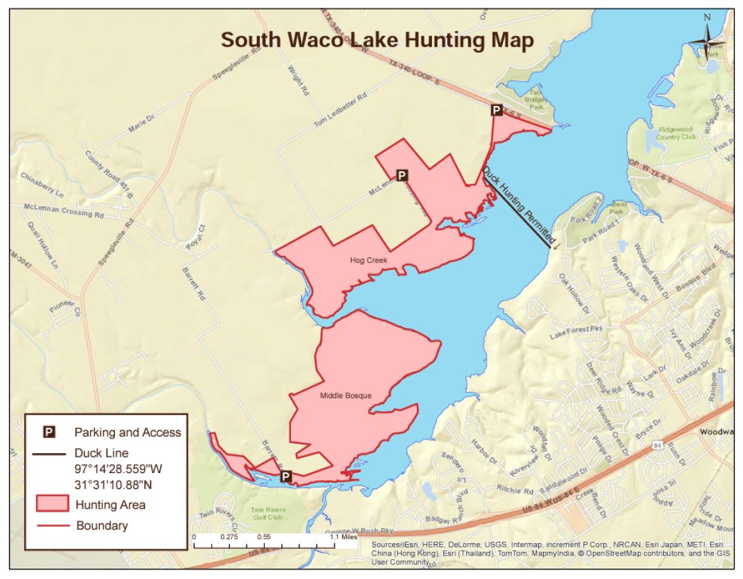 South Waco Hunting Map