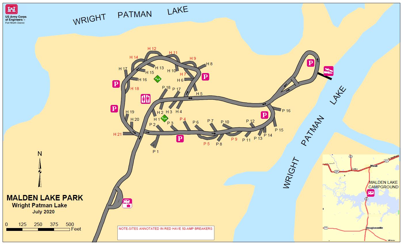 Malden Lake Map